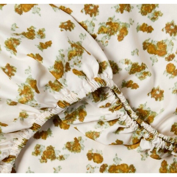 King 400 Thread Count Performance Sheet Set Gold Blurred Floral - Threshold NEW - Picture 4 of 7